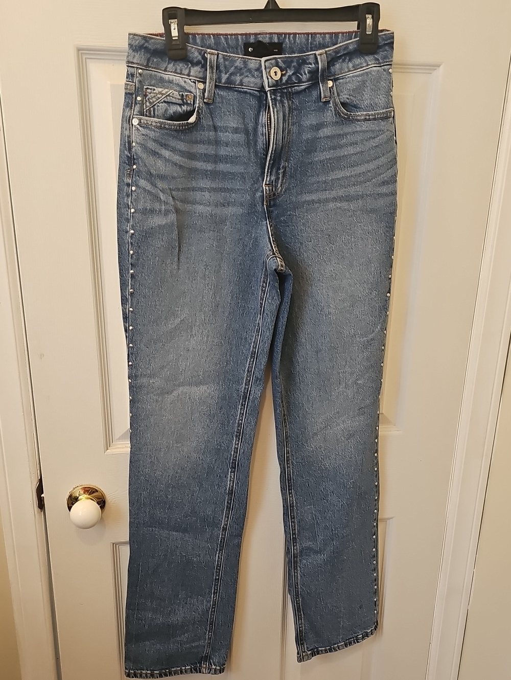 Maurices Medium Blue Straight-Leg Jeans with Side Studs